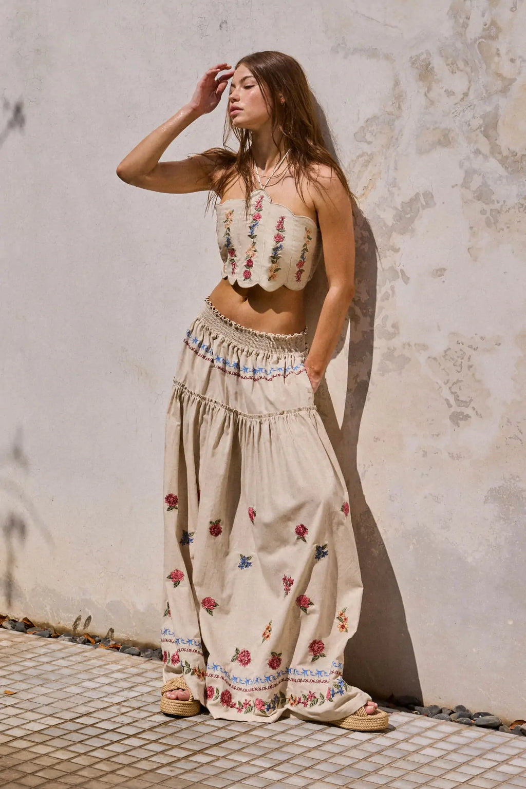 Maxi Falda Jenna Blush