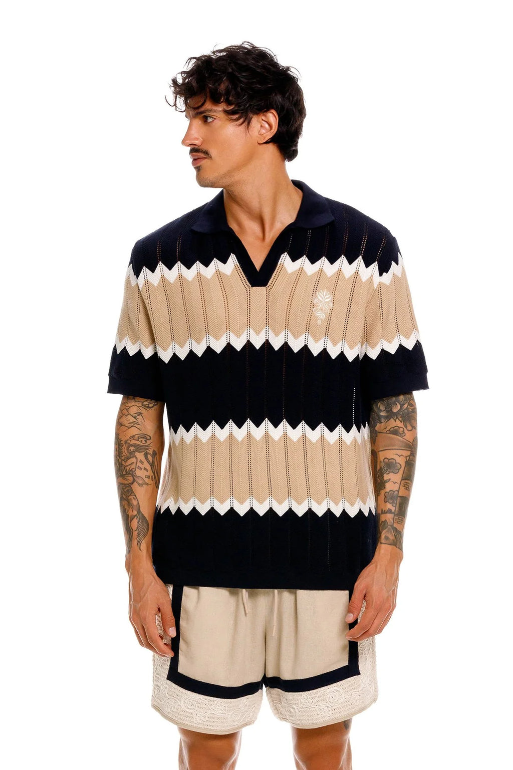 Polera hombre tejida Aron Batik