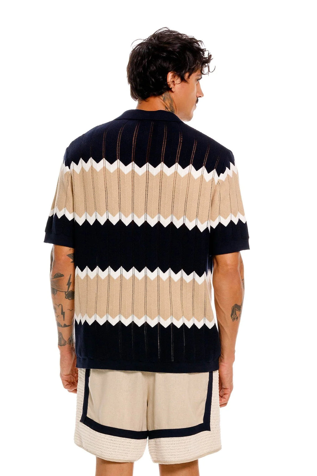 Polera hombre tejida Aron Batik